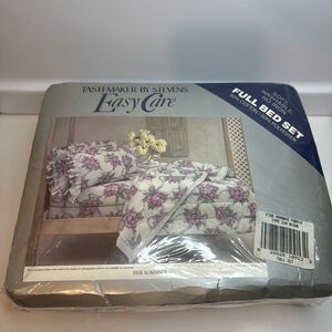Vintage NEW FULL Size Sheet Set Tastemaker By Stevens Easy Care Fine Romance